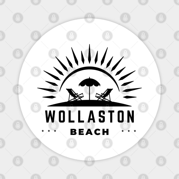 Wollaston Beach Quincy Massachusetts Sunset Magnet by bougieFire